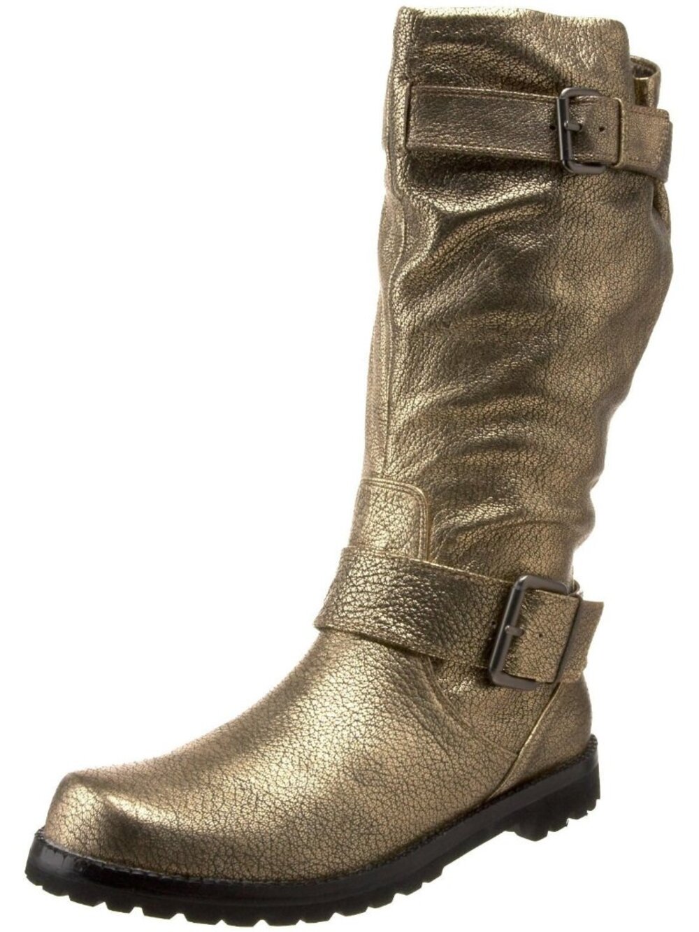 Gentle Souls Buckled Up Tall Boot Antique Gold by Kenneth Cole